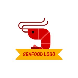 وکتور لوگو میگو قرمز - رستوران غذاهای دریایی