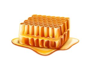 وکتور موم عسل و عسل طبیعی سه بعدی