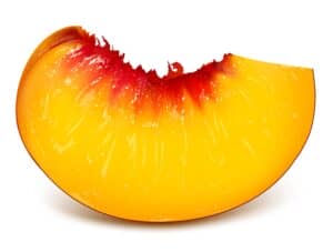 وکتور میوه هلو مقطع برش داده شده میوه هلو