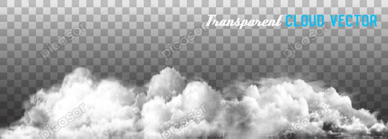وکتور پانوراما از ابر شفاف