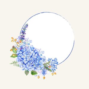 وکتور حلقه گلهای آبی