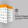 50 آیکون انواع میوه و سبزیجات