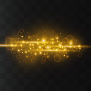 وکتور انتزاعی از درخشش طلایی نور، اثر انفجار ستاره و پاشش