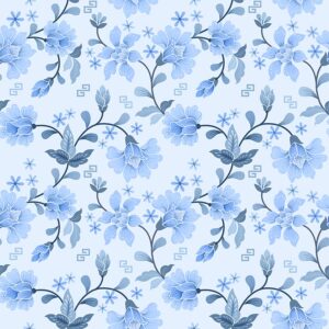 الگو شکوفه های بهاری، الگو و پترن گلهای آبی
