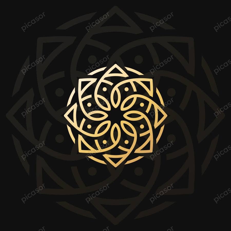 وکتور اسلیمی تذهیب نقش تزیینی لوکس و طلایی وکتور اِسلیمی نقش تزیینی لوکس و طلایی