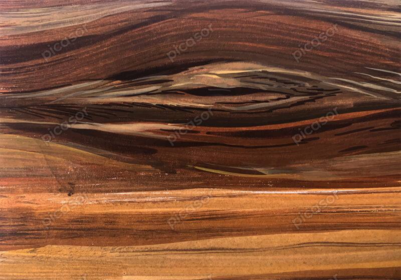 وکتور چوب قهوه ای سوخته طرح آبرنگی از بافت و مقطع چوب بریده شده