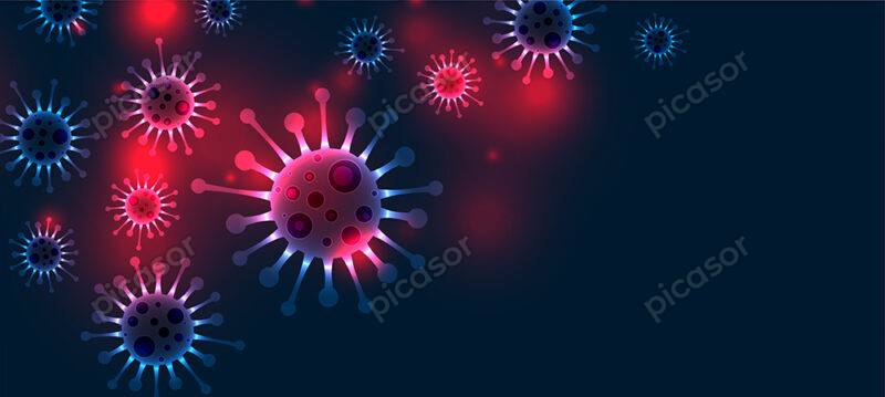 وکتور ویروس های کرونا، آنفولانزا و پس زمینه از طرح ماکرو ویروسها