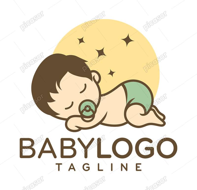 لوگو نوزاد در حال خواب