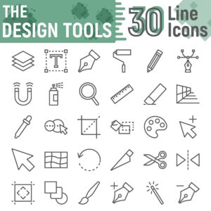30 آیکون ابزارهای طراحی گرافیک