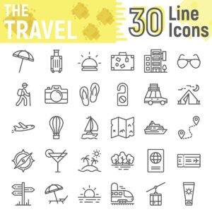 30 آیکون سفر و گردشگری