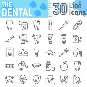 30 آیکون دندان و دندانپزشکی