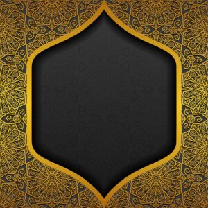 وکتور پس زمینه طرح تذهیب شمسه طلایی تزئینی