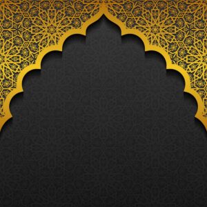 وکتور پس زمینه طرح تذهیب شمسه طلایی تزئینی