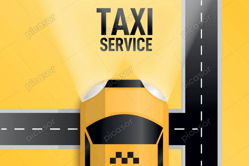 وکتور تاکسی در خیابان، اپلیکیشن موبایل تاکسی آنلاین