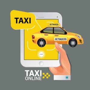 وکتور تاکسی آنلاین، اپلیکیشن موبایل تاکسی آنلاین و تبلت