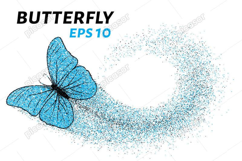 وکتور پروانه آبی - وکتور نقطه ای