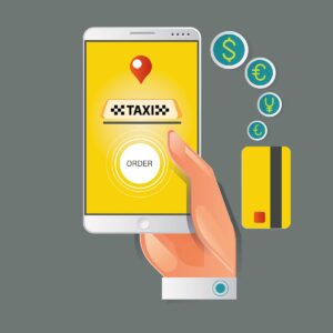 وکتور تاکسی آنلاین، اپلیکیشن موبایل تاکسی آنلاین و پرداخت الکترونیکی