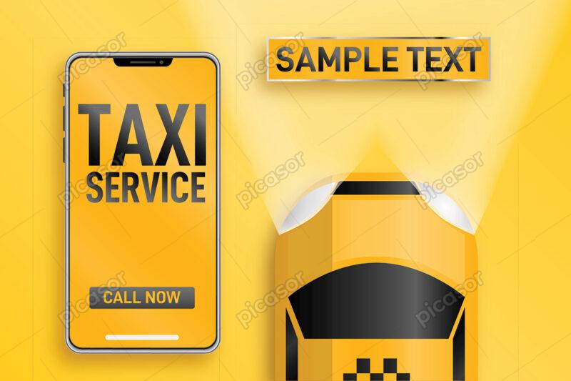 وکتور تاکسی آنلاین، اپلیکیشن موبایل تاکسی آنلاین
