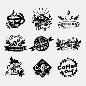 9 لوگو قهوه و کافی شاپ لوگو کافه - وکتور لوگو مرتبط با قهوه محصولات قهوه کافه و کافی شاپ