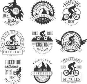 9 لوگو دوچرخه سواری کوهستان