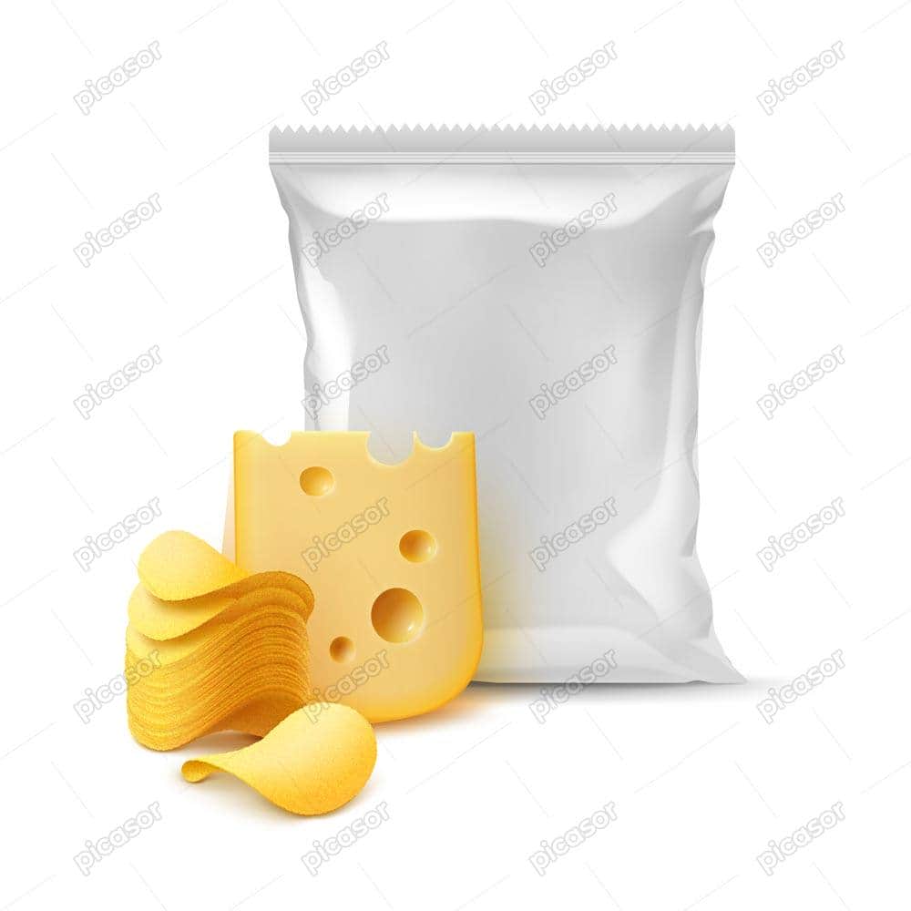 وکتور چیپس سیب زمینی پنیری و پاکت چیپس وکتور چیپس سیب زمینی پنیری و پاکت چیپس
