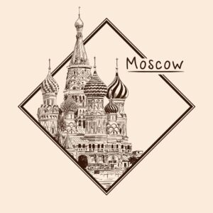 وکتور کاخ کرملین طرح اسکچ - وکتور پس زمینه کاخ کرملین شهر مسکو روسیه نقاشی ترسیمی خطی