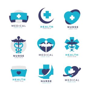 9 وکتور لوگو خدمات درمانی پزشکی و پرستاری لوگو داروخانه
