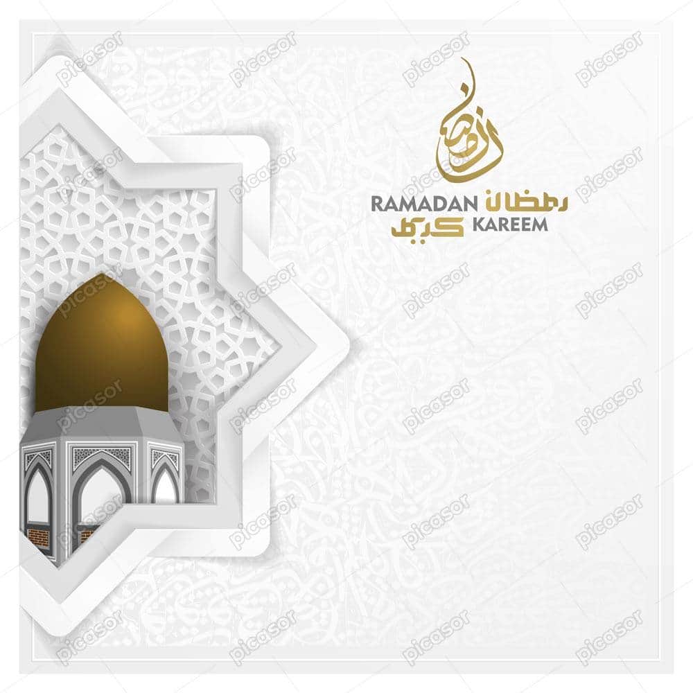 وکتور زمینه مسجد النبی و ستاره اسلامی - وکتور پس زمینه مذهبی مسجد النبی زمینه سفید طلایی وکتور زمینه مسجد النبی و ستاره اسلامی - وکتور پس زمینه مذهبی مسجد النبی زمینه سفید طلایی