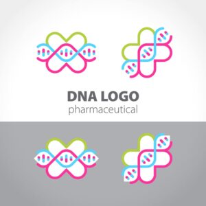 وکتور لوگو DNA دی ان ای - لوگو ژنتیک بیولوژی