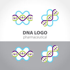 وکتور لوگو DNA دی ان ای - لوگو ژنتیک بیولوژی