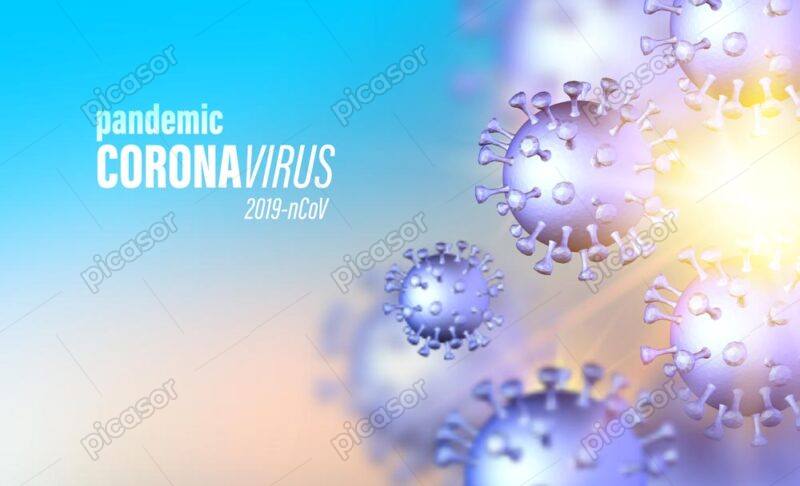 وکتور پس زمینه ویروس کرونا - وکتور ویروسهای کرونا