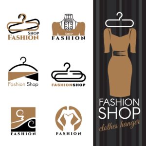 7 وکتور لوگو لباس زنانه و چوب لباسی - وکتور لوگو مزون لباس زنانه فروشگاه لباس بوتیک زنانه