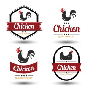 وکتور لیبل مرغ و خروس و لوگو مرغداری - وکتور برچسب مرغ وکتور برچسب خروس و گوشت مرغ