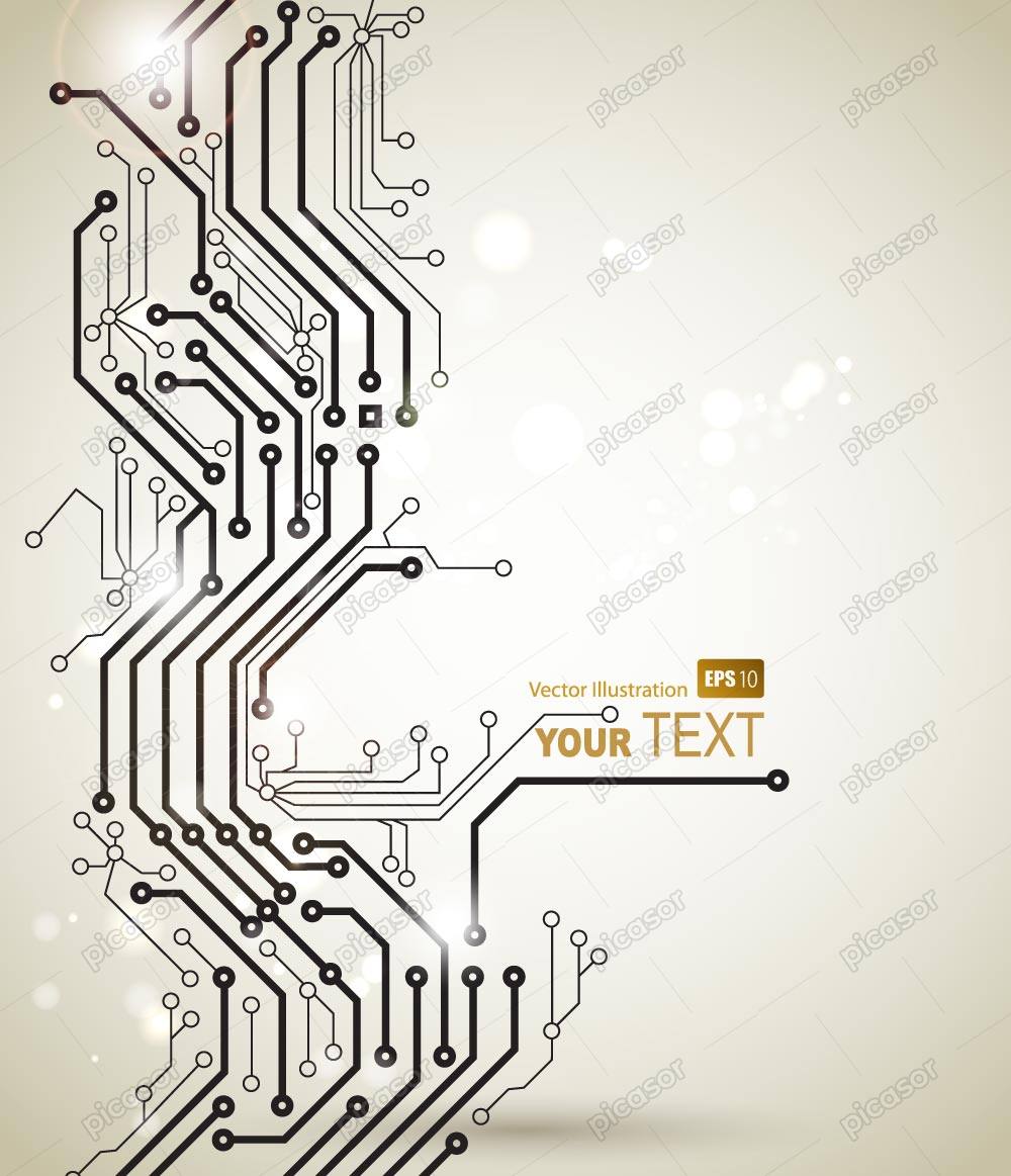 وکتور پس زمینه مدار الکتریکی سخت افزار وکتور مدار الکتریکی زمینه برد