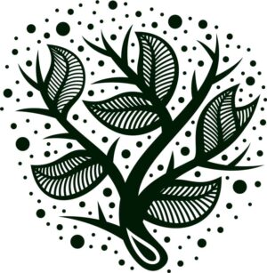 وکتور برگ و شاخه وکتور شاخه درخت طرح گرافیکی لوگو محصولات چوبی و دکوراتیو