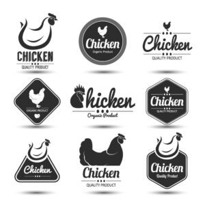 9 وکتور لیبل مرغ و لوگو مرغداری - وکتور برچسب مرغ و گوشت مرغ