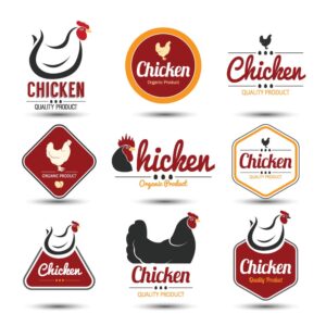 وکتور لیبل مرغ و لوگو مرغداری - وکتور برچسب مرغ و گوشت مرغ