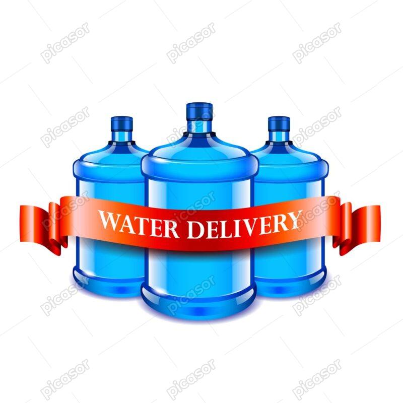وکتور گالن آب آشامیدنی معدنی وکتور بطری آب معدنی با ربان