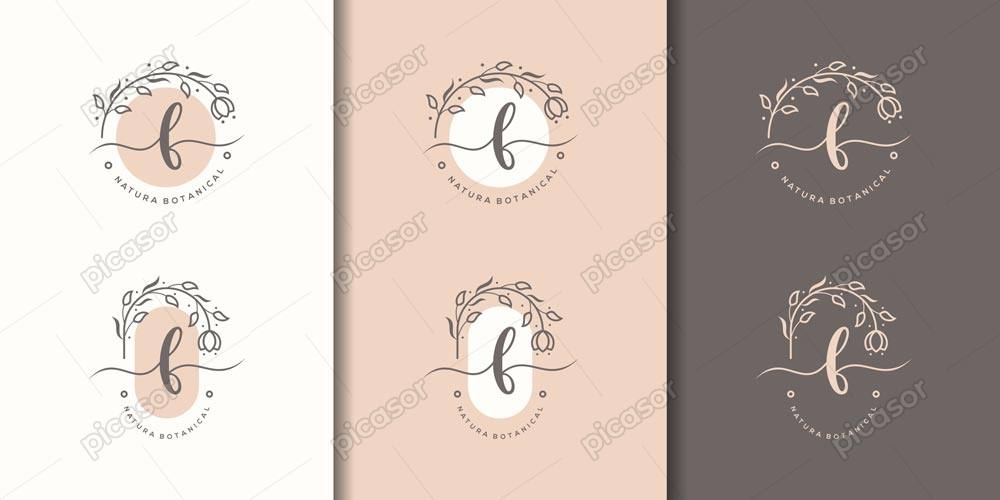 6 وکتور لوگو قاب گل مینیمال لوکس حرف f لاتین در 2 طرح و 3 ترکیب رنگی 6 وکتور لوگو قاب گل مینیمال لوکس حرف f لاتین در 2 طرح و 3 ترکیب رنگی