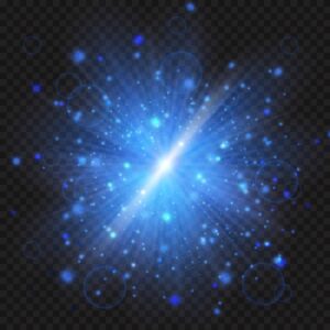 وکتور افکت نوری تابش نور آبی- وکتور درخشش و تابش نور ستاره آبی