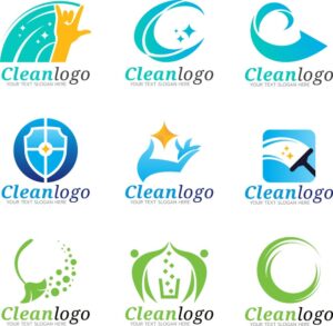 9 وکتور لوگو خدمات نظافت شستشو - وکتور لوگو شرکتهای خدمات نظافت