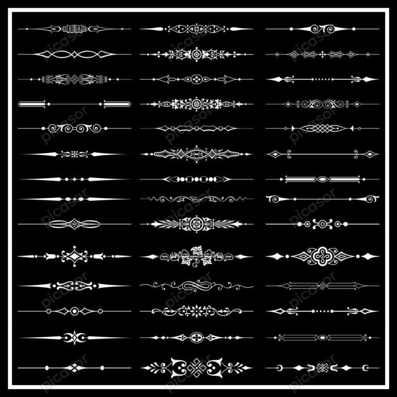 مجموعه 42 وکتور جداکننده Divider لوکس
