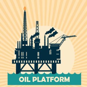 وکتور اسکله نفتی استخراج نفت از دریا و چاه نفتی میدان‌های نفتی دریایی - وکتور صنعت نفت و پتروشیمی