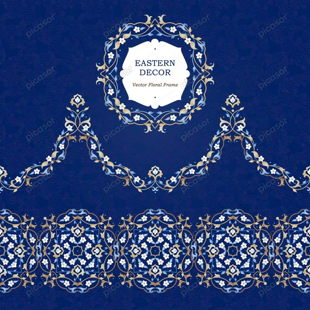 وکتور حاشیه گل تذهیب پترن تذهیب و قاب گل تذهیب وکتور حاشیه گل تذهیب پترن تذهیب و قاب گل تذهیب