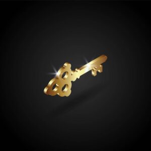 وکتور کلید طلایی کلید قدیمی لوکس