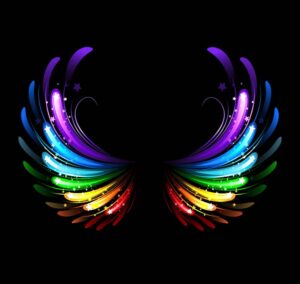 وکتور بال با پرهای رنگارنگ
