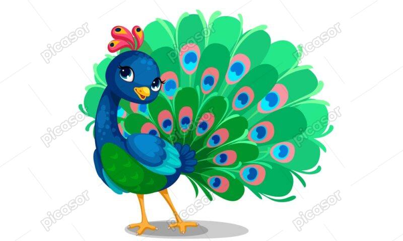 وکتور طاووس کارتونی