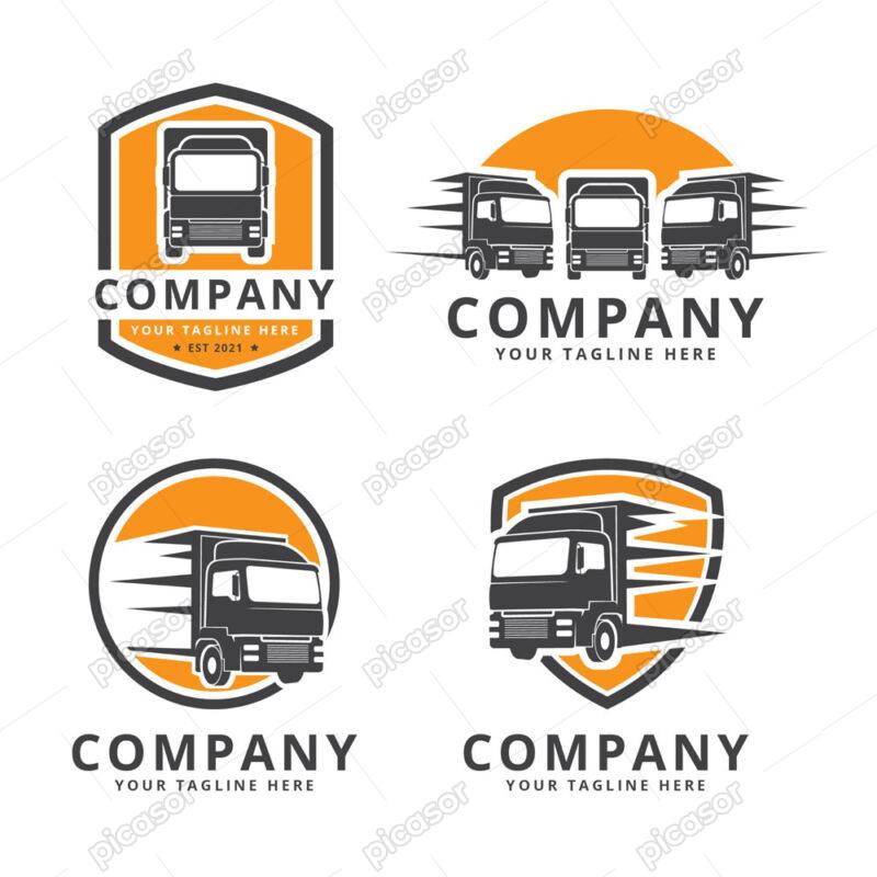 4 وکتور لوگو تریلی شرکت حمل و نقل - وکتور لوگو شرکت باربری