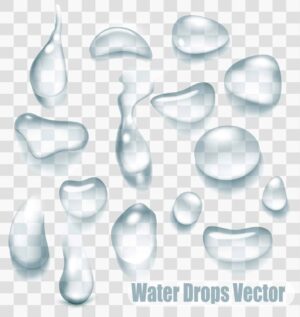 مجموعه 15 وکتور قطرات آب شفاف - وکتور قطره آب