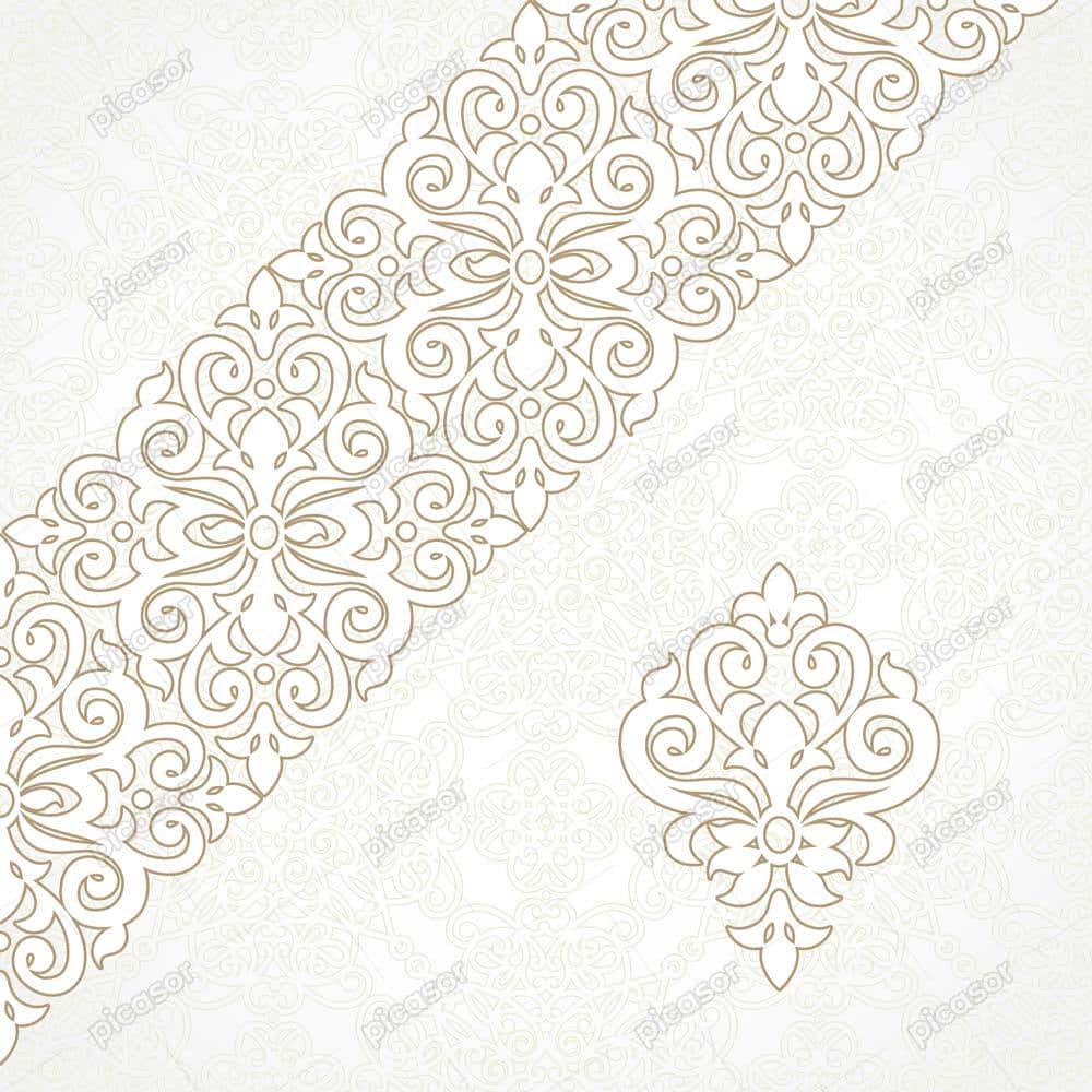 وکتور کارت با زمینه و حاشیه اسلیمی خطی وکتور کارت با زمینه و حاشیه اسلیمی خطی